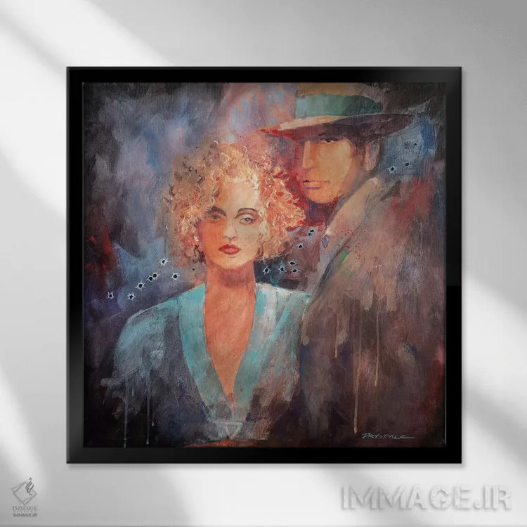 تابلو ازدواج با مافیا اثر بیل درایزدیل - نمای قابدار مشکی