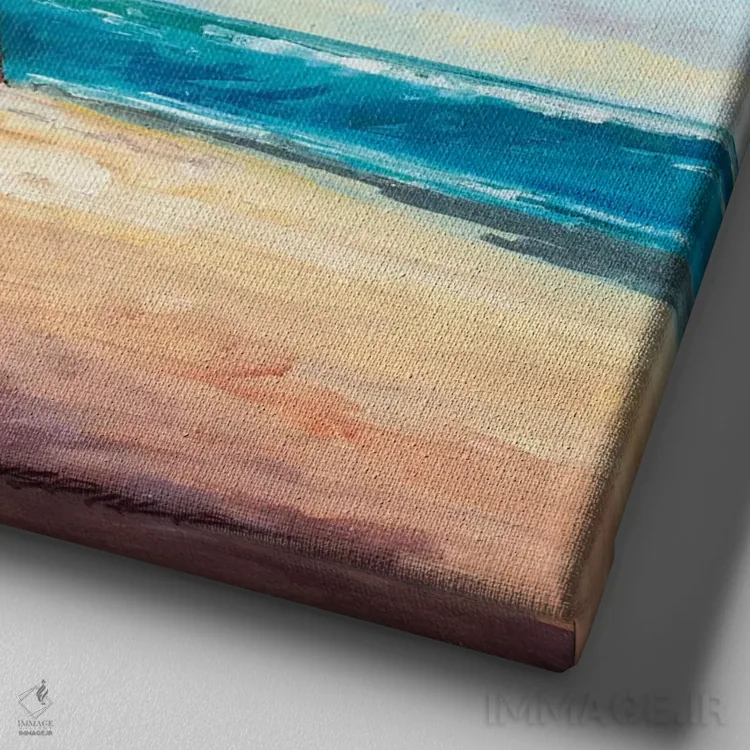 تابلو نگهبان موجسواری سانو اثر بیل درایزدیل - نمای نزدیک بافت بوم