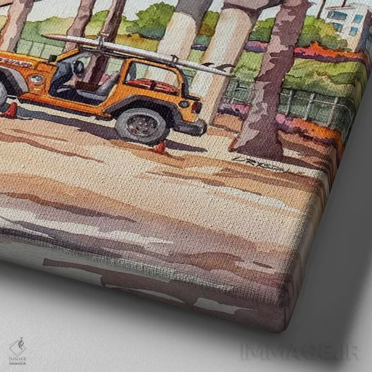 تابلو خیابان تی اثر بیل درایزدیل - نمای نزدیک بافت بوم