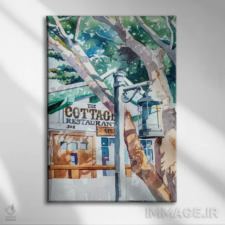 تابلو رستوران کاتج اثر بیل درایزدیل - نمای روبهرو روی دیوار