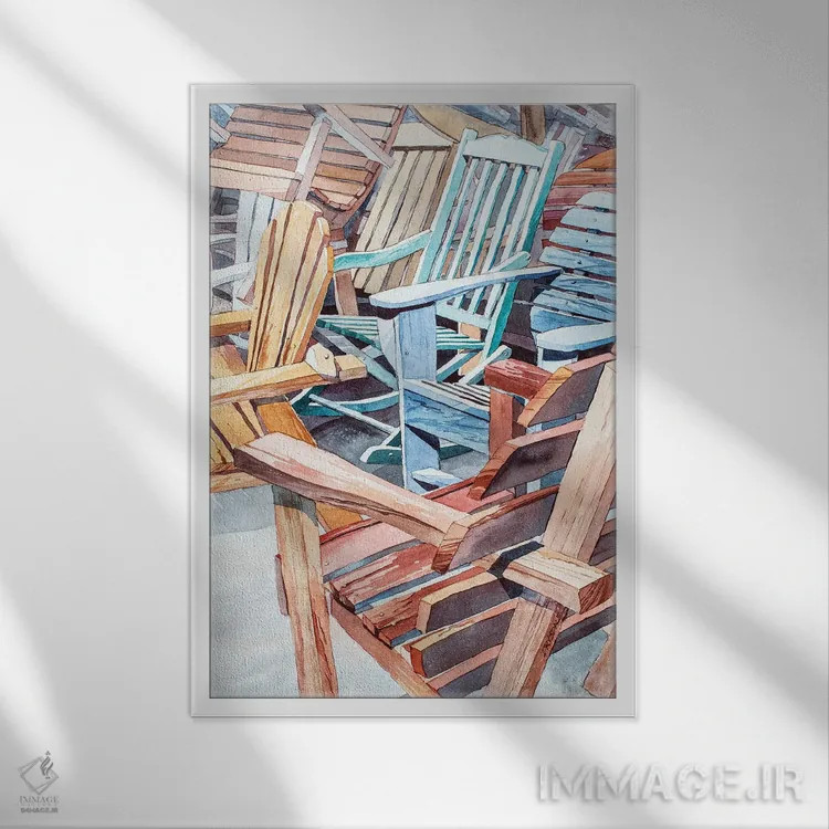 تابلو همه در خانواده اثر بیل درایزدیل - نمای قابدار سفید