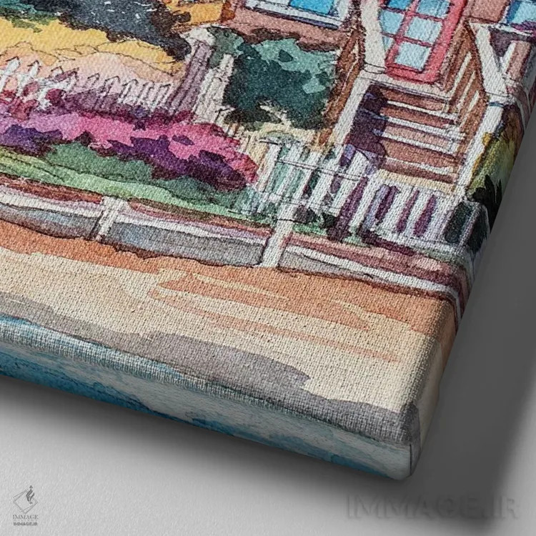 تابلو مد بالا اثر بیل درایزدیل - نمای نزدیک بافت بوم