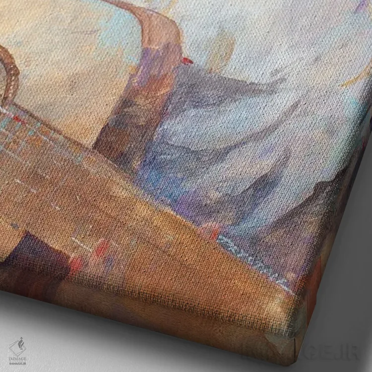 تابلو صلح و عشق اثر بیل درایزدیل - نمای نزدیک بافت بوم