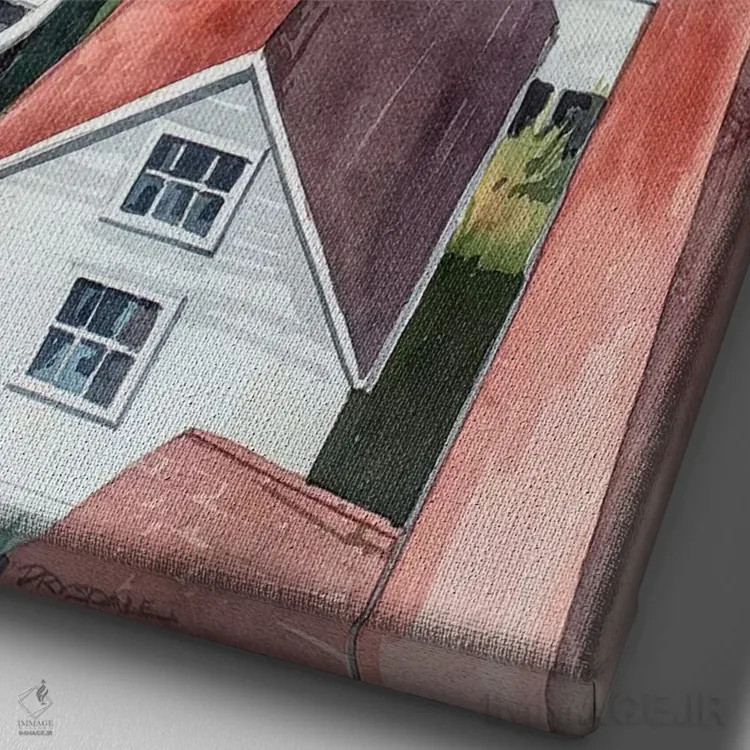 تابلو کیپ کاد (آمریکا) اثر بیل درایزدیل - نمای نزدیک بافت بوم