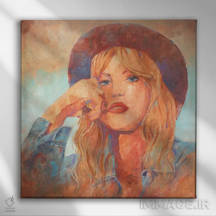 تابلو خواننده و ترانهسرا اثر بیل درایزدیل - نمای روبهرو روی دیوار