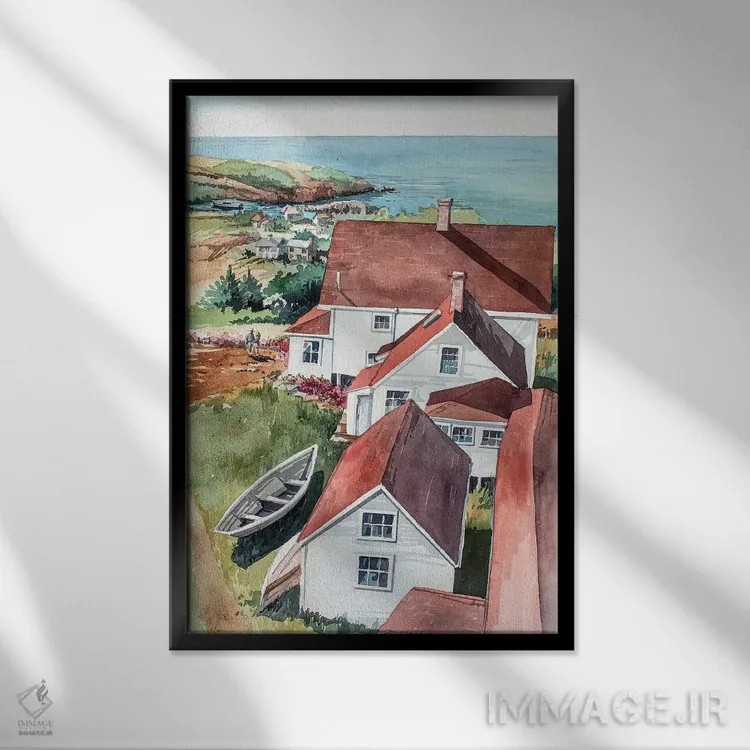 تابلو کیپ کاد (آمریکا) اثر بیل درایزدیل - نمای قابدار مشکی