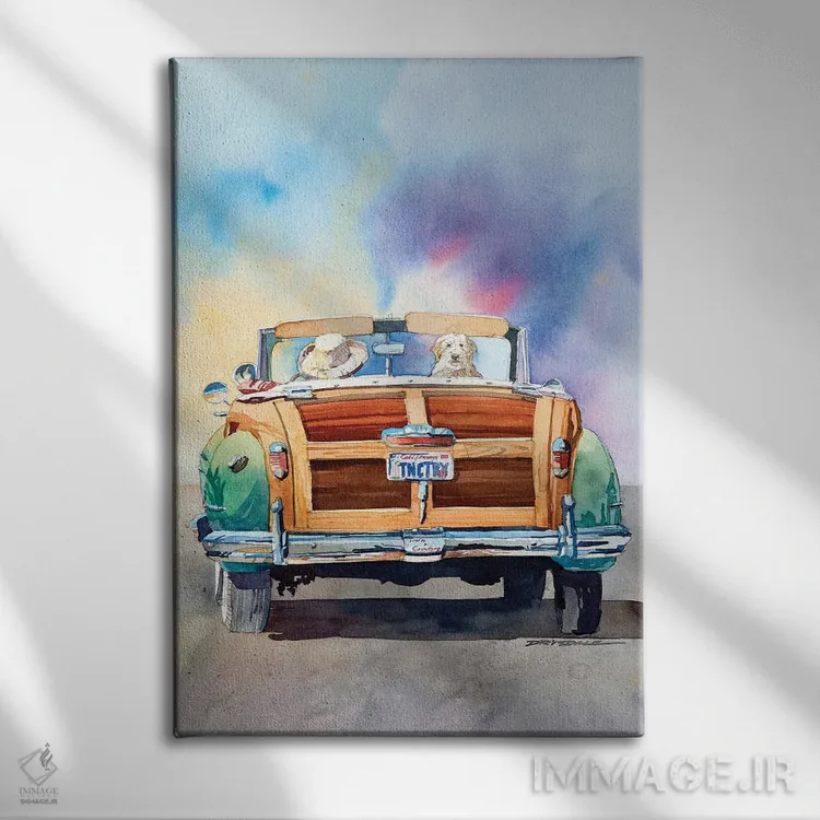 تابلو کنار راننده نشستن (همراهی) اثر بیل درایزدیل - نمای روبهرو روی دیوار