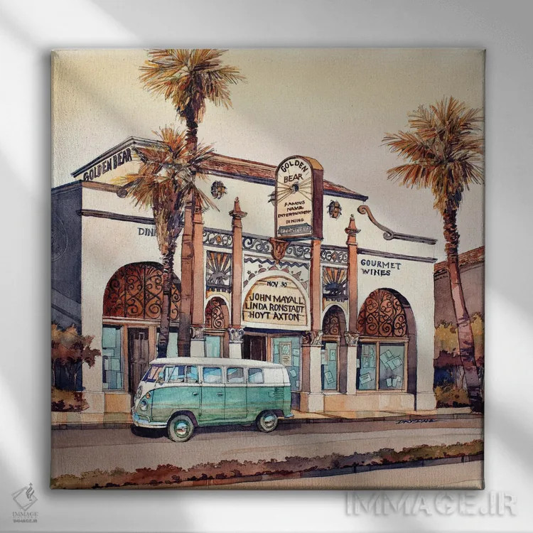 تابلو خرس طلایی اثر بیل درایزدیل - نمای روبهرو روی دیوار