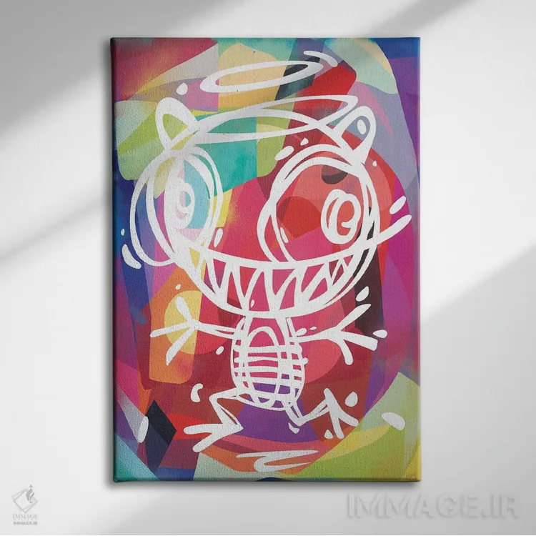 تابلو کودک آزاد اثر استودیو آرت برد (استودیو هنری) - نمای روبهرو روی دیوار