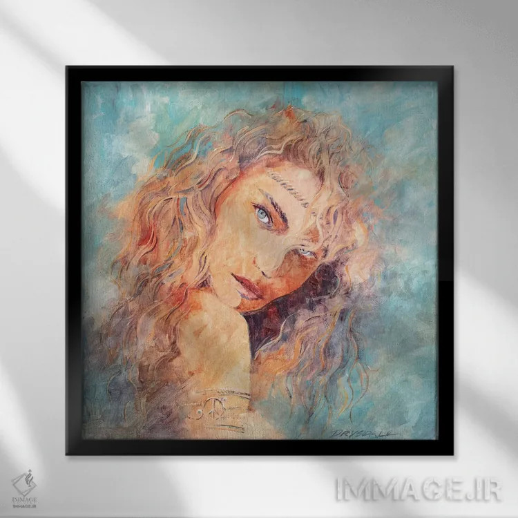 تابلو دختر کوچلا اثر بیل درایزدیل - نمای قابدار مشکی