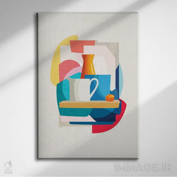 تابلو آب نارنجی اثر استودیو آرت برد (استودیو هنری) - نمای روبهرو روی دیوار