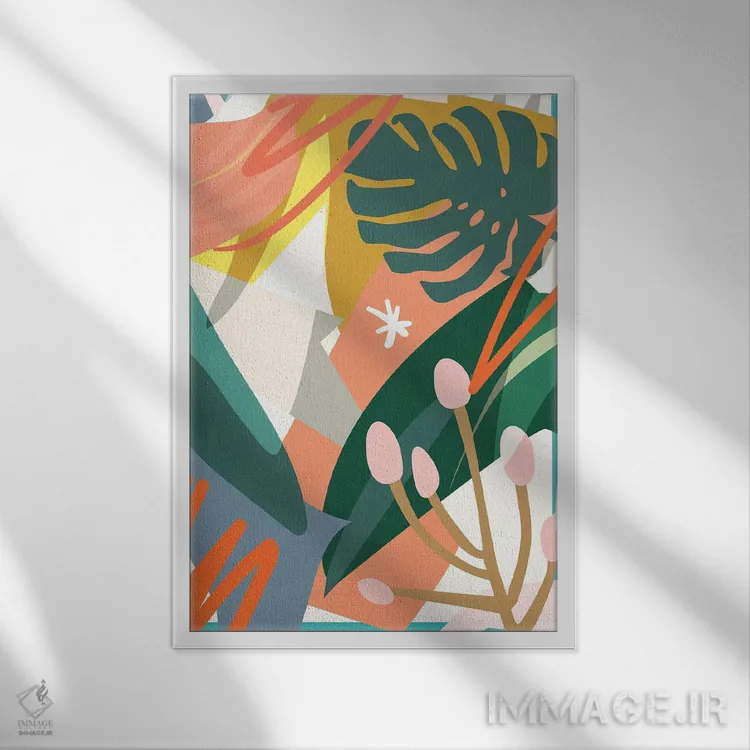 تابلو جنگل کیهانی اثر استودیو آرت برد (استودیو هنری) - نمای قابدار سفید