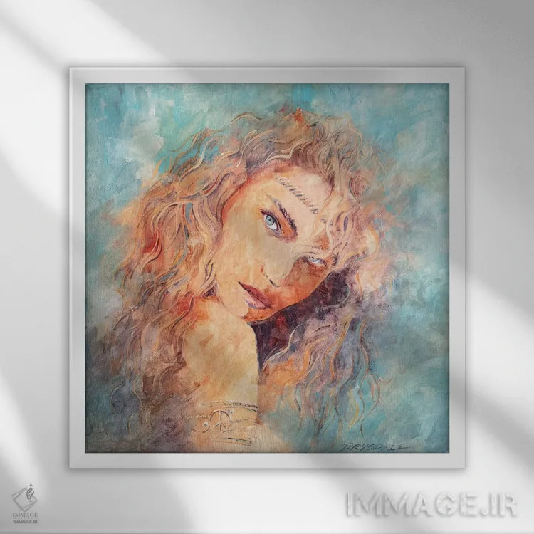 تابلو دختر کوچلا اثر بیل درایزدیل - نمای قابدار سفید