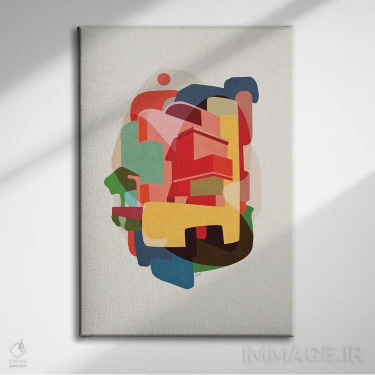 تابلو خانه صورتی اثر استودیو آرت برد (استودیو هنری) - نمای روبهرو روی دیوار