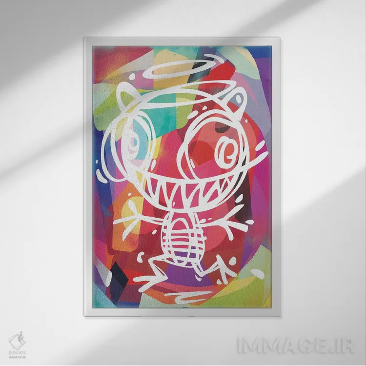 تابلو کودک آزاد اثر استودیو آرت برد (استودیو هنری) - نمای قابدار سفید