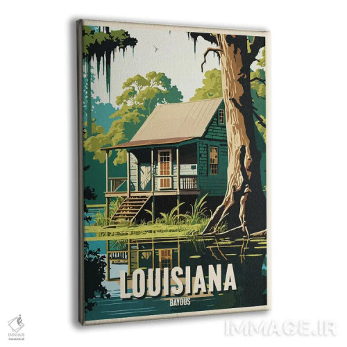 تابلو مردابهای لوئیزیانا اثر استودیو آرت برد (استودیو هنری) - نمای پرسپکتیو محصول