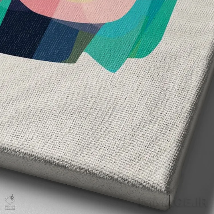 تابلو بشقاب چرخان اثر استودیو آرت برد (استودیو هنری) - نمای نزدیک بافت بوم