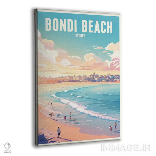 تابلو ساحل بوندی (استرالیا) اثر استودیو آرت برد (استودیو هنری) - نمای پرسپکتیو محصول