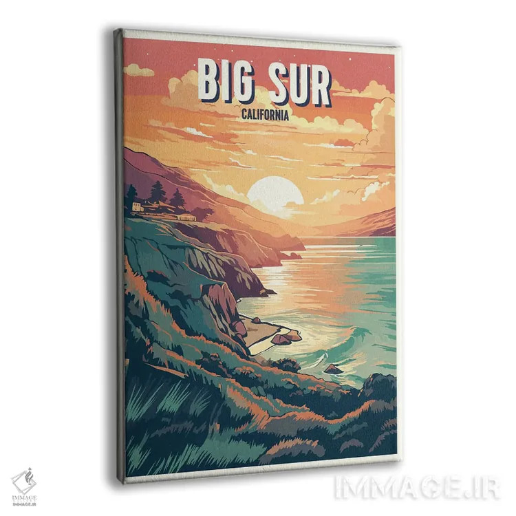 تابلو بیگ سور (کالیفرنیا) اثر استودیو آرت برد (استودیو هنری) - نمای پرسپکتیو محصول