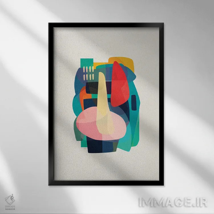 تابلو بشقاب چرخان اثر استودیو آرت برد (استودیو هنری) - نمای قابدار مشکی