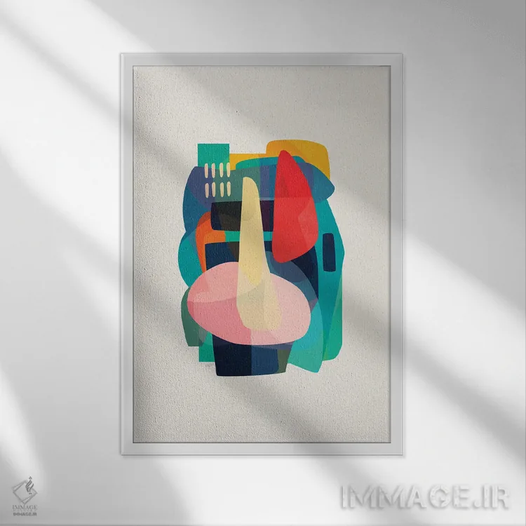 تابلو بشقاب چرخان اثر استودیو آرت برد (استودیو هنری) - نمای قابدار سفید