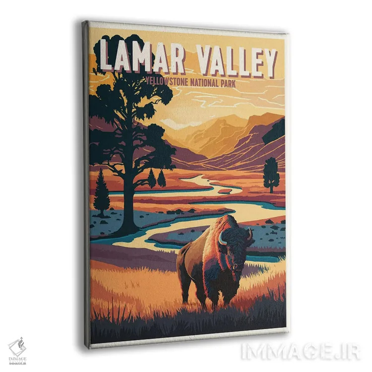 تابلو دره لامار یلواستون (آمریکا) اثر استودیو آرت برد (استودیو هنری) - نمای پرسپکتیو محصول