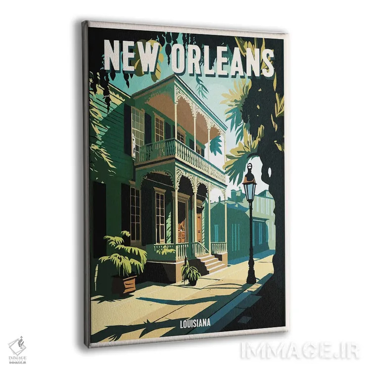 تابلو نیواورلئان (آمریکا) اثر استودیو آرت برد (استودیو هنری) - نمای پرسپکتیو محصول