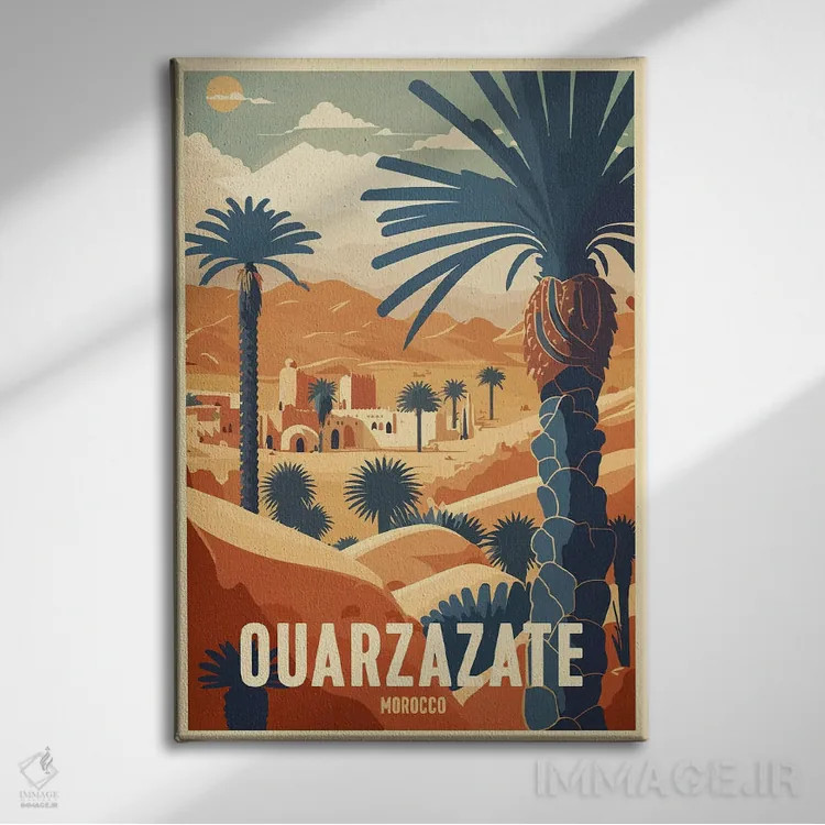 تابلو وارزازات (مراکش) اثر استودیو آرت برد (استودیو هنری) - نمای روبهرو روی دیوار