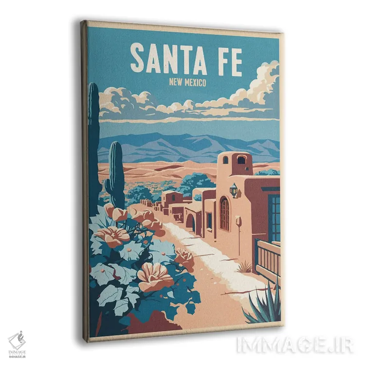 تابلو سانتافه (آمریکا) اثر استودیو آرت برد (استودیو هنری) - نمای پرسپکتیو محصول