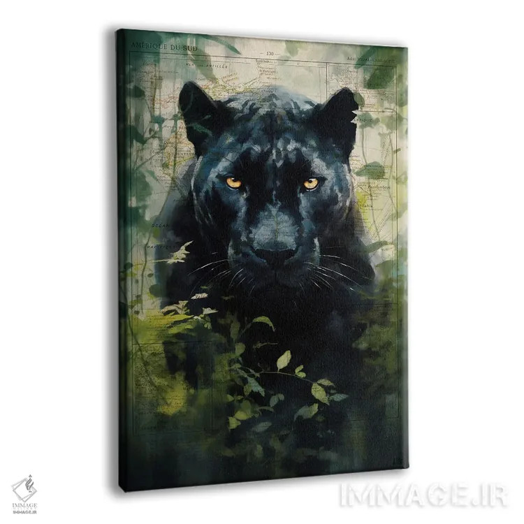 تابلو دایرةالمعارف پلنگ سیاه اثر استودیو آرت برد (استودیو هنری) - نمای پرسپکتیو محصول