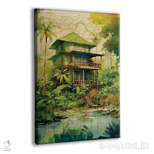 تابلو خانهٔ جنگلی اثر استودیو آرت برد (استودیو هنری) - نمای پرسپکتیو محصول