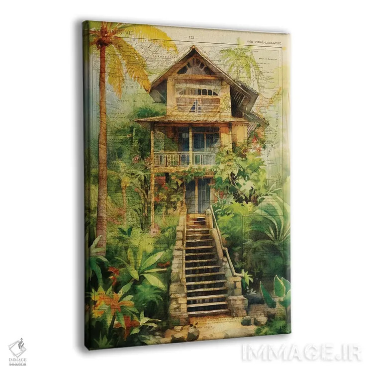 تابلو دایرةالمعارف کلبه جنگلی اثر استودیو آرت برد (استودیو هنری) - نمای پرسپکتیو محصول