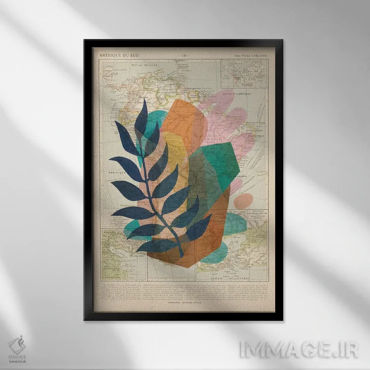 تابلو لنی بلو (نام خاص) اثر استودیو آرت برد (استودیو هنری) - نمای قابدار مشکی