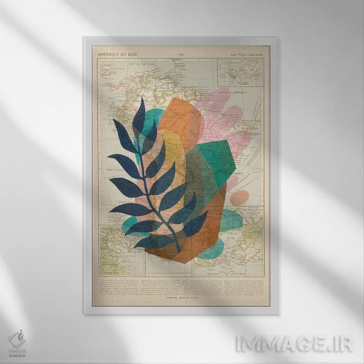 تابلو لنی بلو (نام خاص) اثر استودیو آرت برد (استودیو هنری) - نمای قابدار سفید