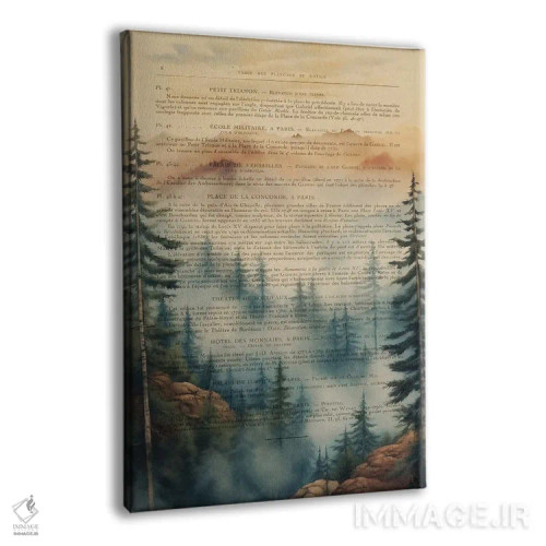 تابلو آبرنگ دره اثر استودیو آرت برد (استودیو هنری) - نمای پرسپکتیو محصول