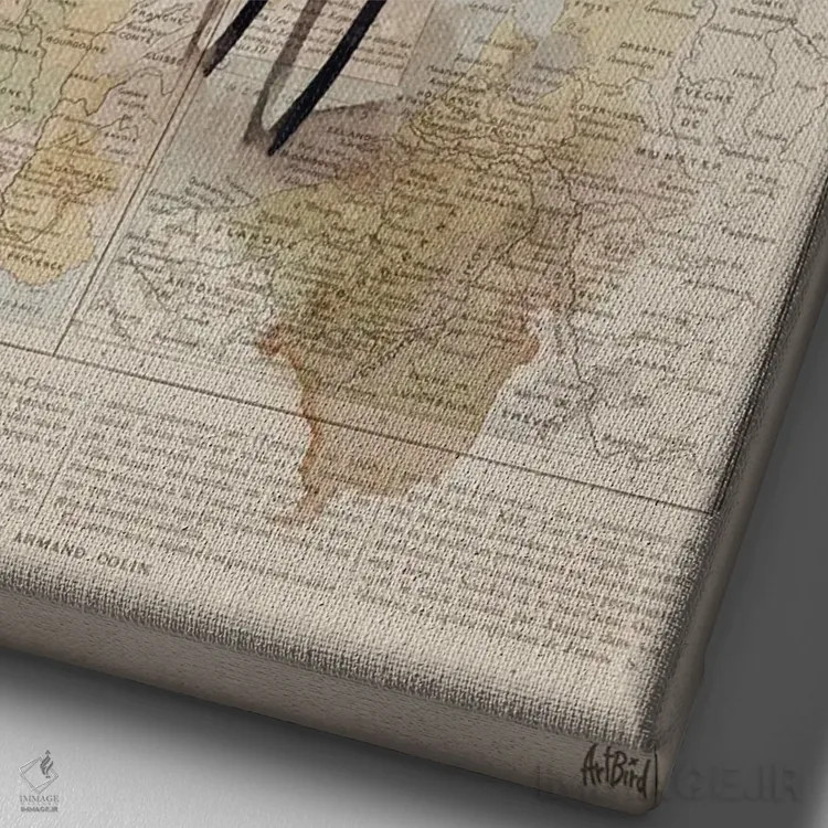 تابلو آبرنگ تور دو فرانس (دوچرخهسواری) اثر استودیو آرت برد (استودیو هنری) - نمای نزدیک بافت بوم