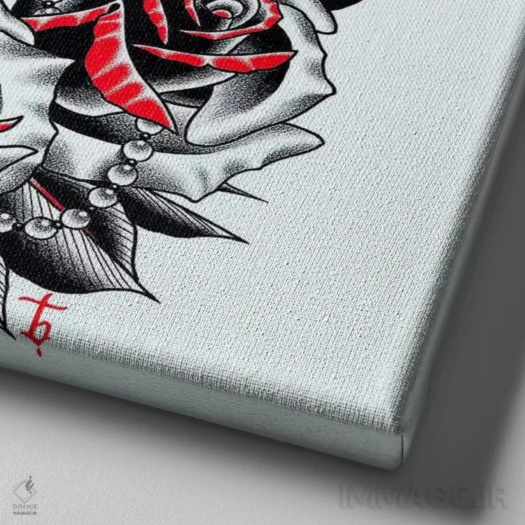 تابلو ستایش اثر تایلر بردوگ - نمای نزدیک بافت بوم