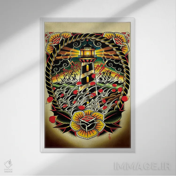 تابلو آخرین بندر اثر تایلر بردوگ - نمای قابدار سفید