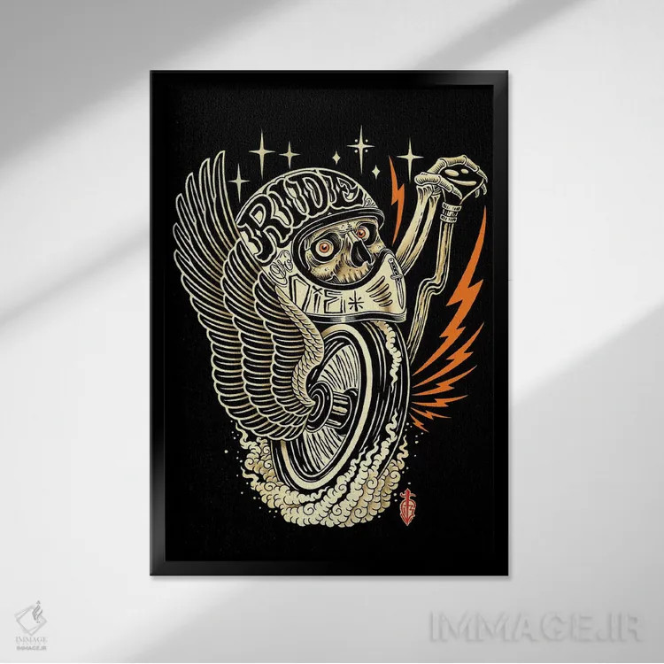 تابلو سواری اثر تایلر بردوگ - نمای قابدار مشکی