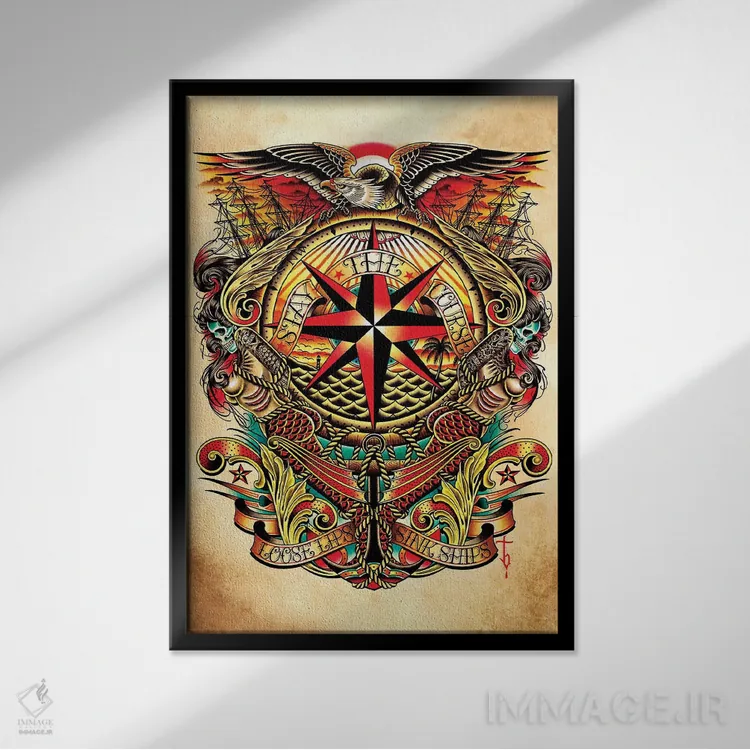 تابلو لبها اثر تایلر بردوگ - نمای قابدار مشکی