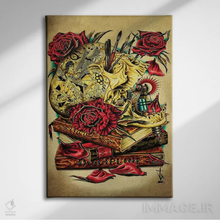 تابلو هنر دستی اثر تایلر بردوگ - نمای روبهرو روی دیوار