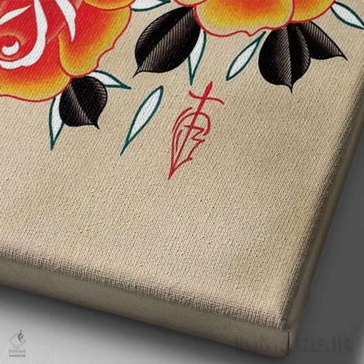 تابلو نبرد (بوکس) اثر تایلر بردوگ - نمای نزدیک بافت بوم