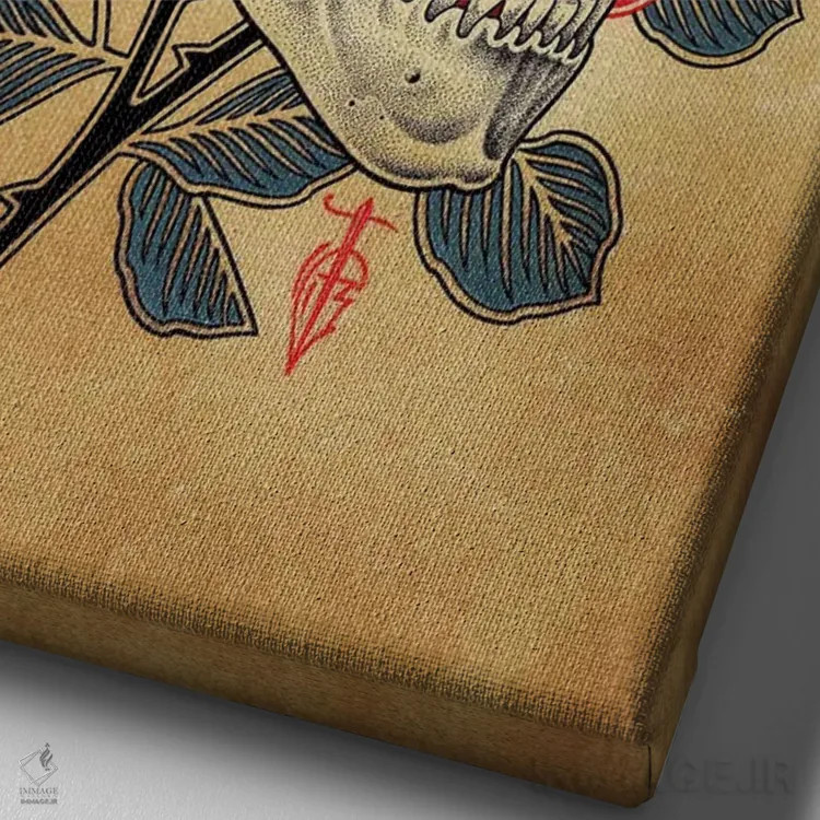 تابلو پرستو (پرنده) اثر تایلر بردوگ - نمای نزدیک بافت بوم