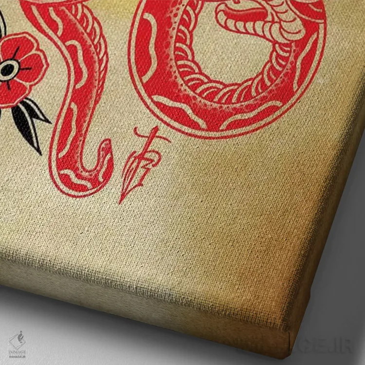 تابلو مار اثر تایلر بردوگ - نمای نزدیک بافت بوم