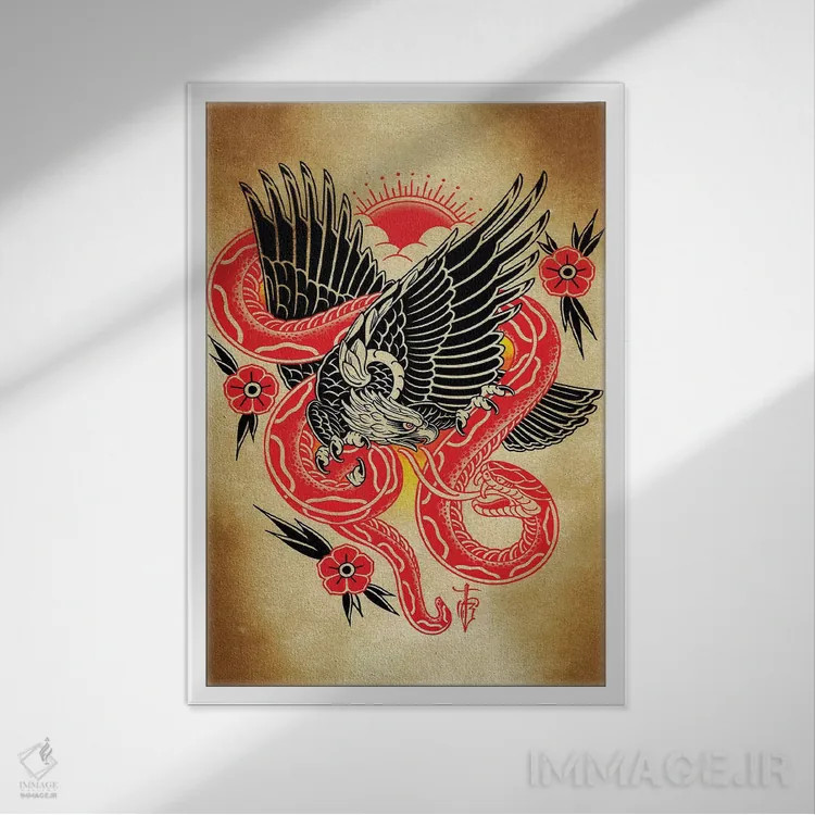 تابلو مار اثر تایلر بردوگ - نمای قابدار سفید