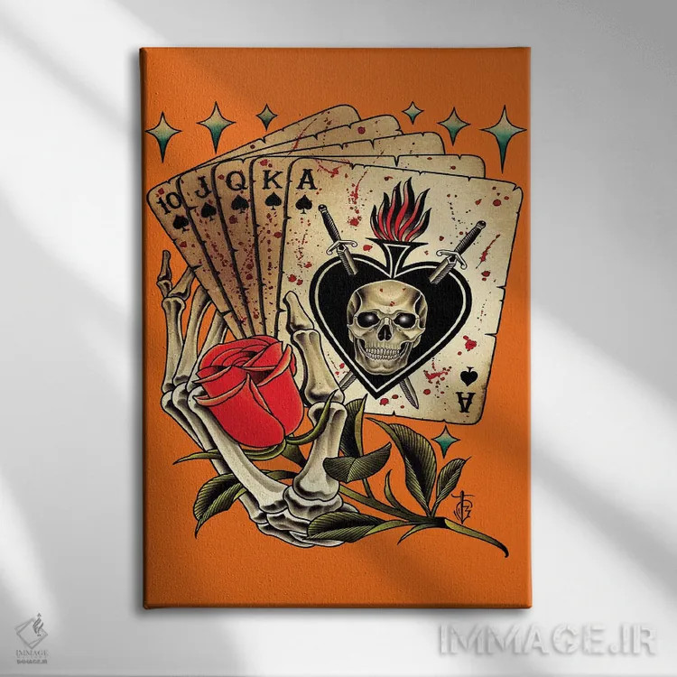 تابلو دست اثر تایلر بردوگ - نمای روبهرو روی دیوار