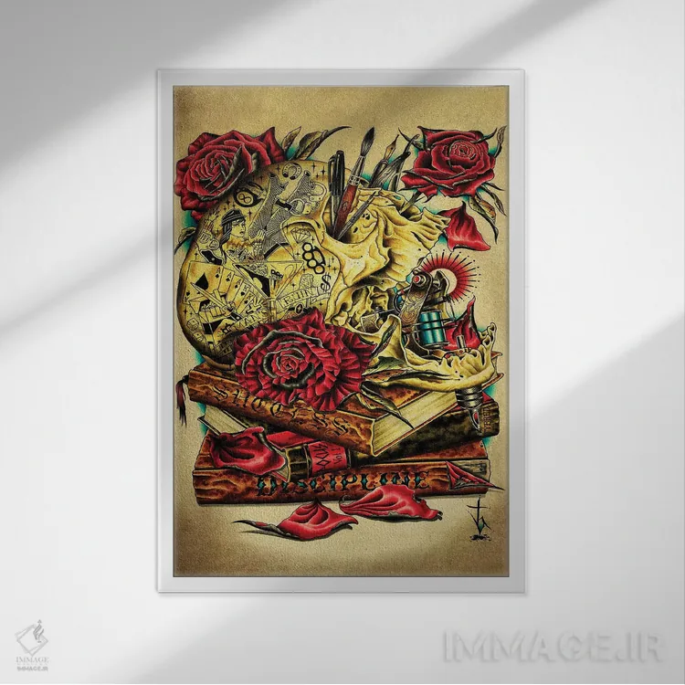 تابلو هنر دستی اثر تایلر بردوگ - نمای قابدار سفید