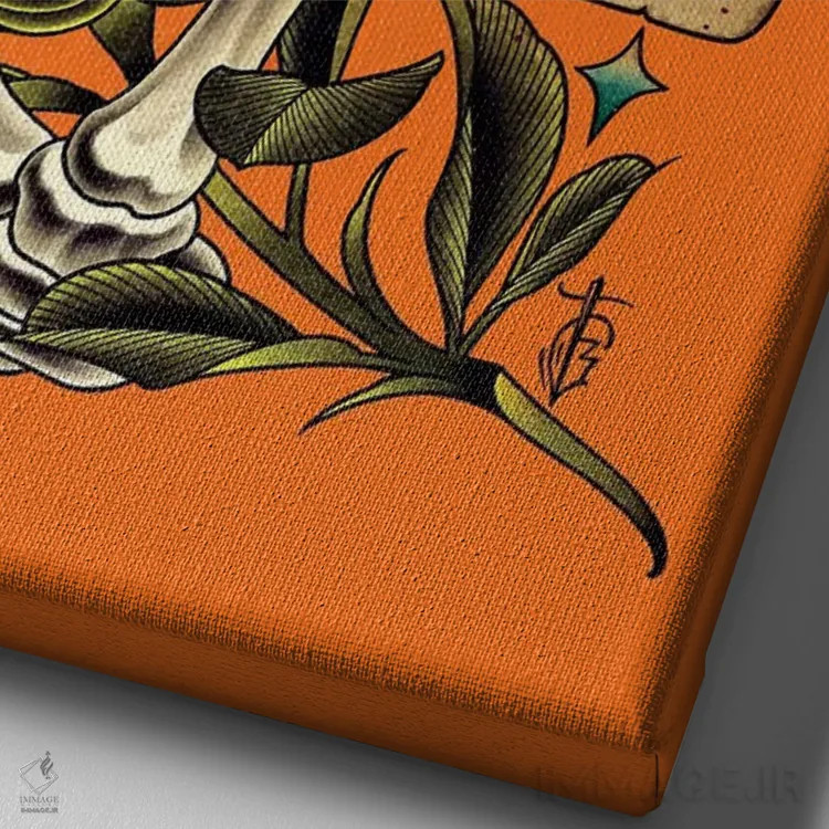 تابلو دست اثر تایلر بردوگ - نمای نزدیک بافت بوم