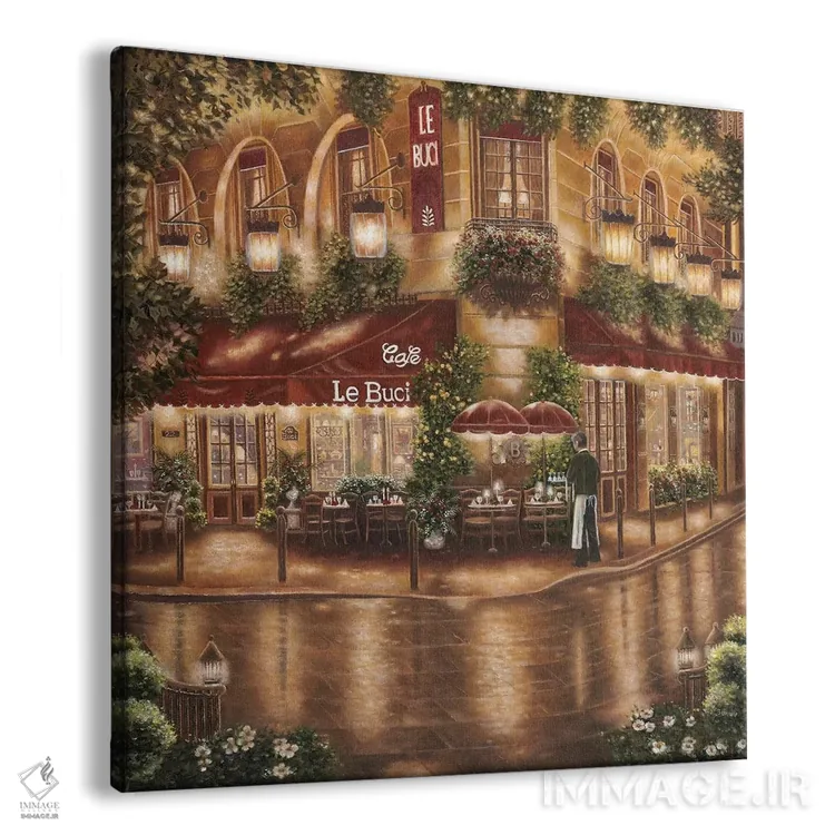 تابلو Café Le Buci (کافه در پاریس) اثر بتسی براون - نمای پرسپکتیو محصول