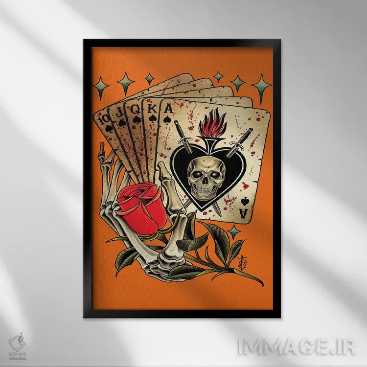 تابلو دست اثر تایلر بردوگ - نمای قابدار مشکی